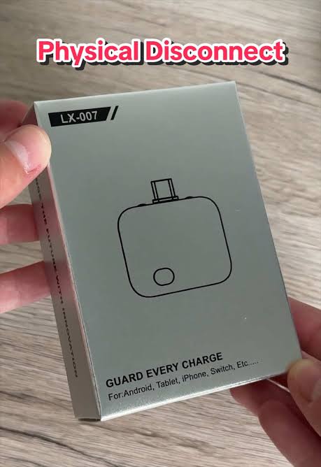 PopGuard compact USB-C charging disconnector close-up