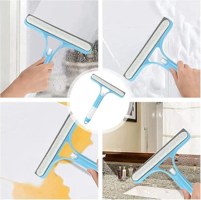 3-in-1 Multifunctional Handheld Window Cleaner with Sprayer, Squeegee, and Scraper