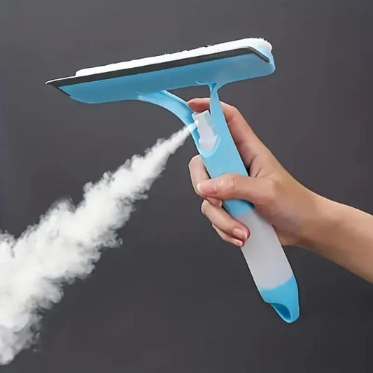 3-in-1 Multifunctional Handheld Window Cleaner with Sprayer, Squeegee, and Scraper