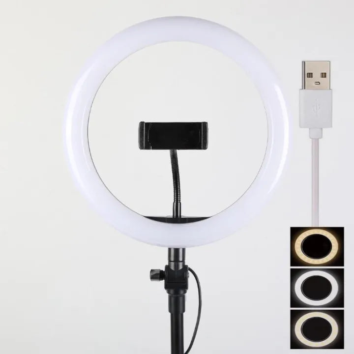 7 Feet Tripod with 26 CM Selfie Ring Light and Mobile Holder