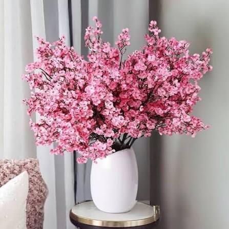 Artificial Cherry Blossom Flower Arrangement with Decorative Vase