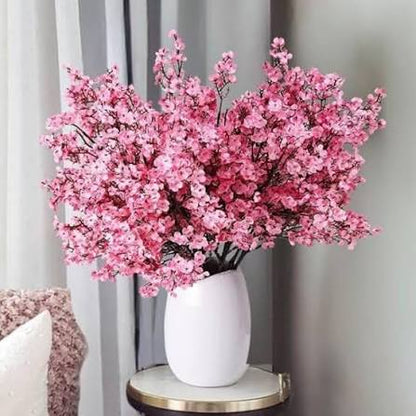 Artificial Cherry Blossom Flower Arrangement with Decorative Vase
